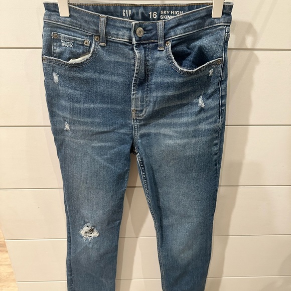 GAP TEEN SIZE 16 JEANS SKY HIGH SKINNY ANKLE IN LIGHT DENIM NWOT - Picture 12 of 14